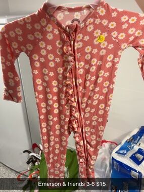 Emerson & Friends Bamboo Flower Print Sixe 3-6 Months